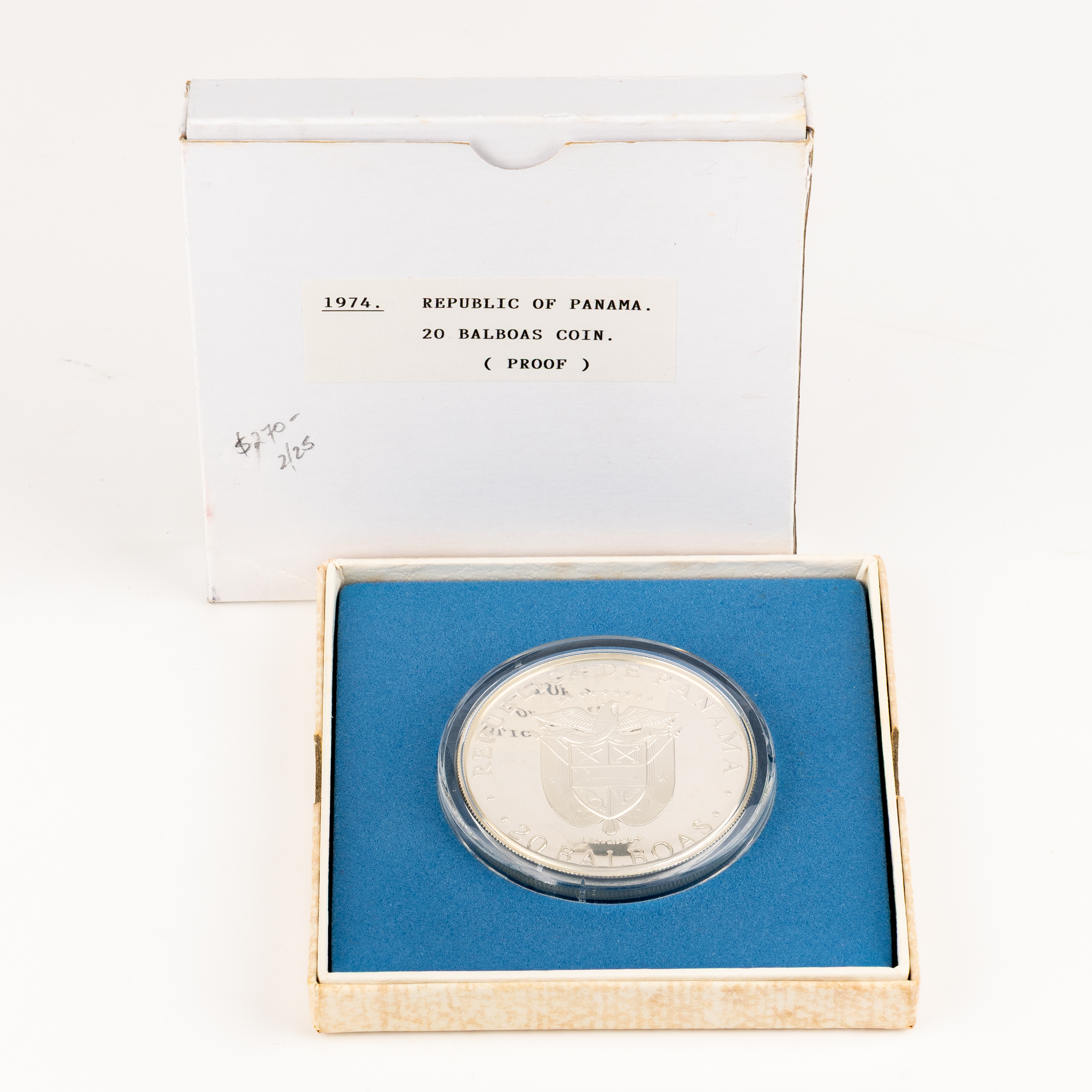 Panama, Franklin Mint, Twenty Balboas, 1974, FDC