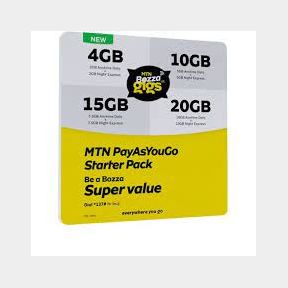 MTN BOZZAGigs 4GB DATA SIM - Yellow - 0 m | PK 51673/6322 B4 (S7) BB