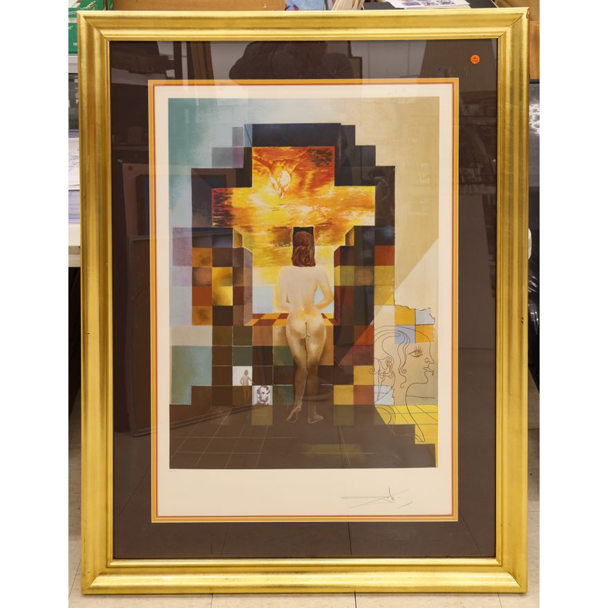 After Salvador Dali ''Lincoln in Dalivision'' S/N Lithograph Framed