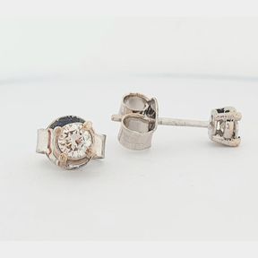9CT WHITE GOLD STUDS WITH 0,206CT DIAMONDS - 51929/117