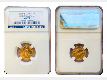 2009 US $5 GOLD EAGLE EARLY RELEASE MS70 (489)