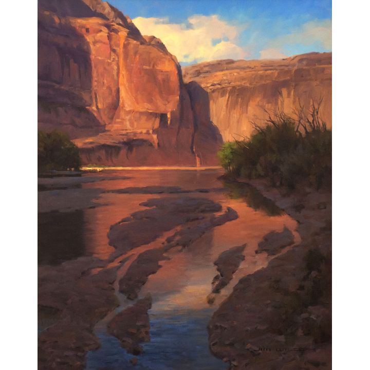 Jim Wilcox (1941-) Ribbons of Canyon de Chelly