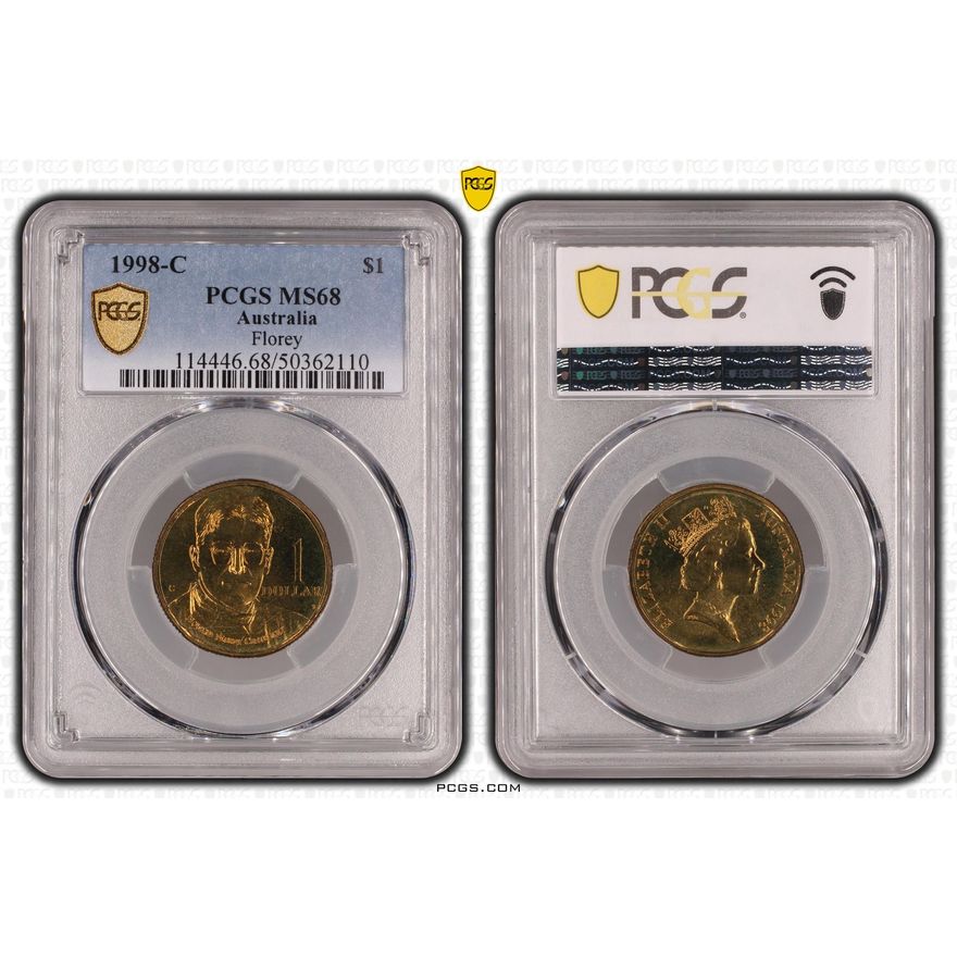 Florey, POP 14/0, One Dollar, 1998-C, PCGS MS68