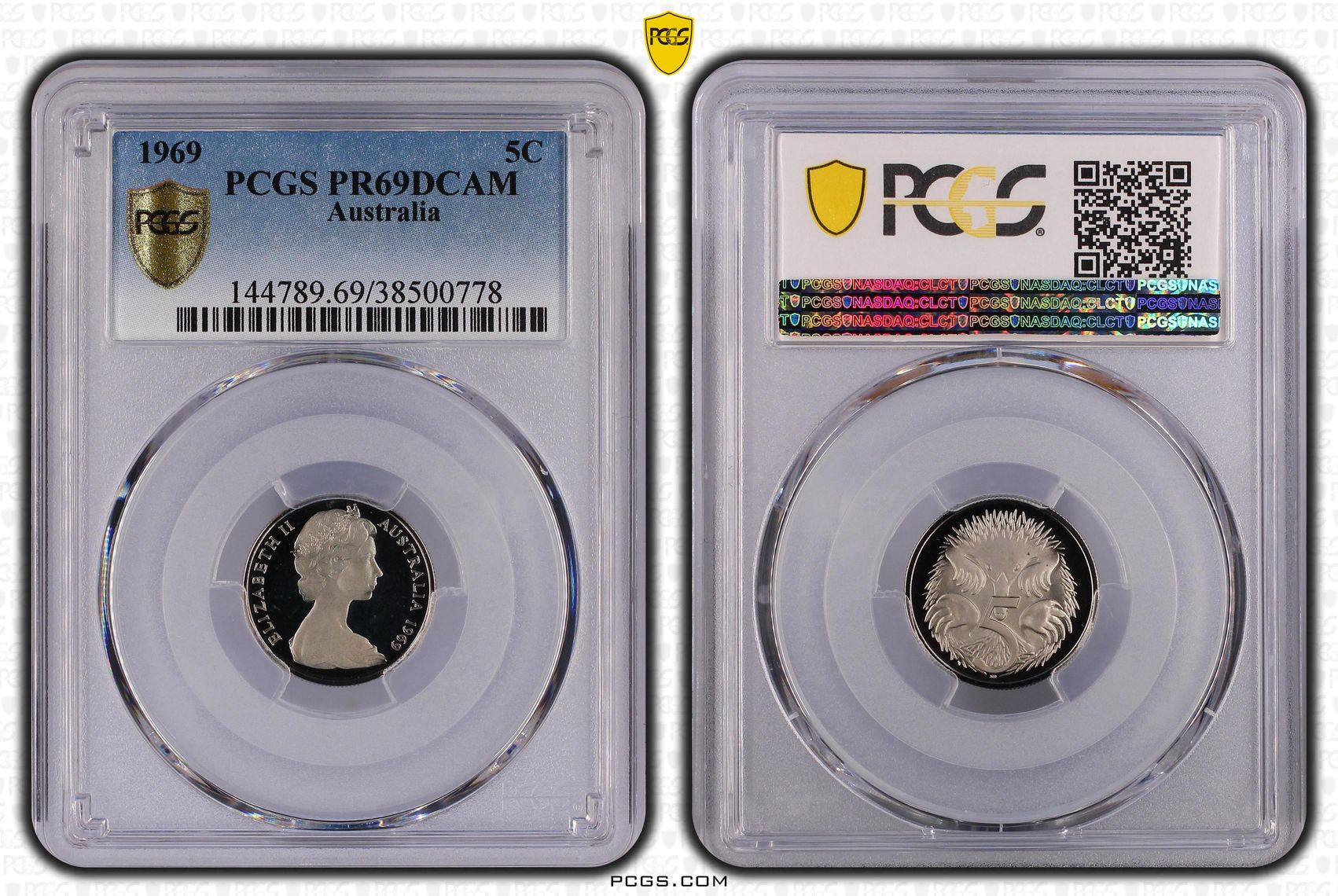 Five Cent, 1969, PCGS PR69DCAM