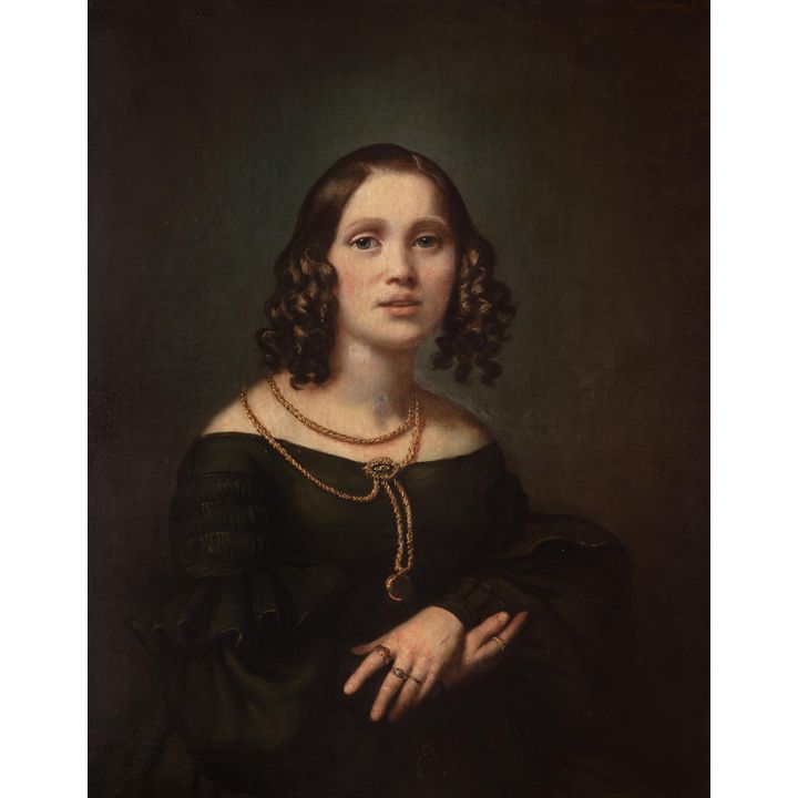 Jan Kanty Szwedkowski (1799 lub 1809, Powidz - ?) | Portret dziewczyny, 1839 r.