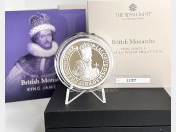 2022 ELIZABETH II MONARCH SERIES 'JAMES I' SILVER 1oz PROOF £2 COIN