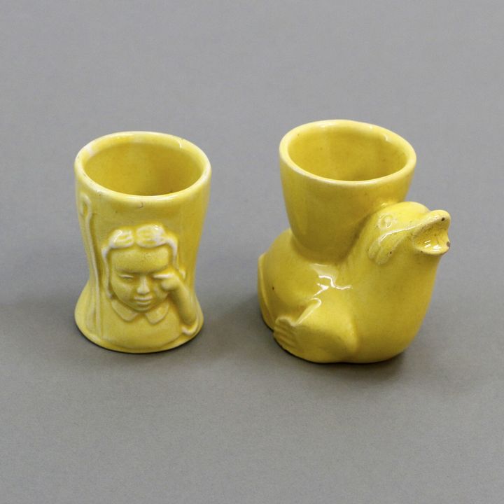 Crown Lynn Potteries, Rare yellow seal eggcup