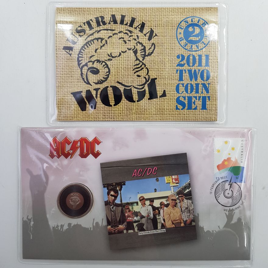 AC/DC PNC & Aus. Wool Two Coin Set