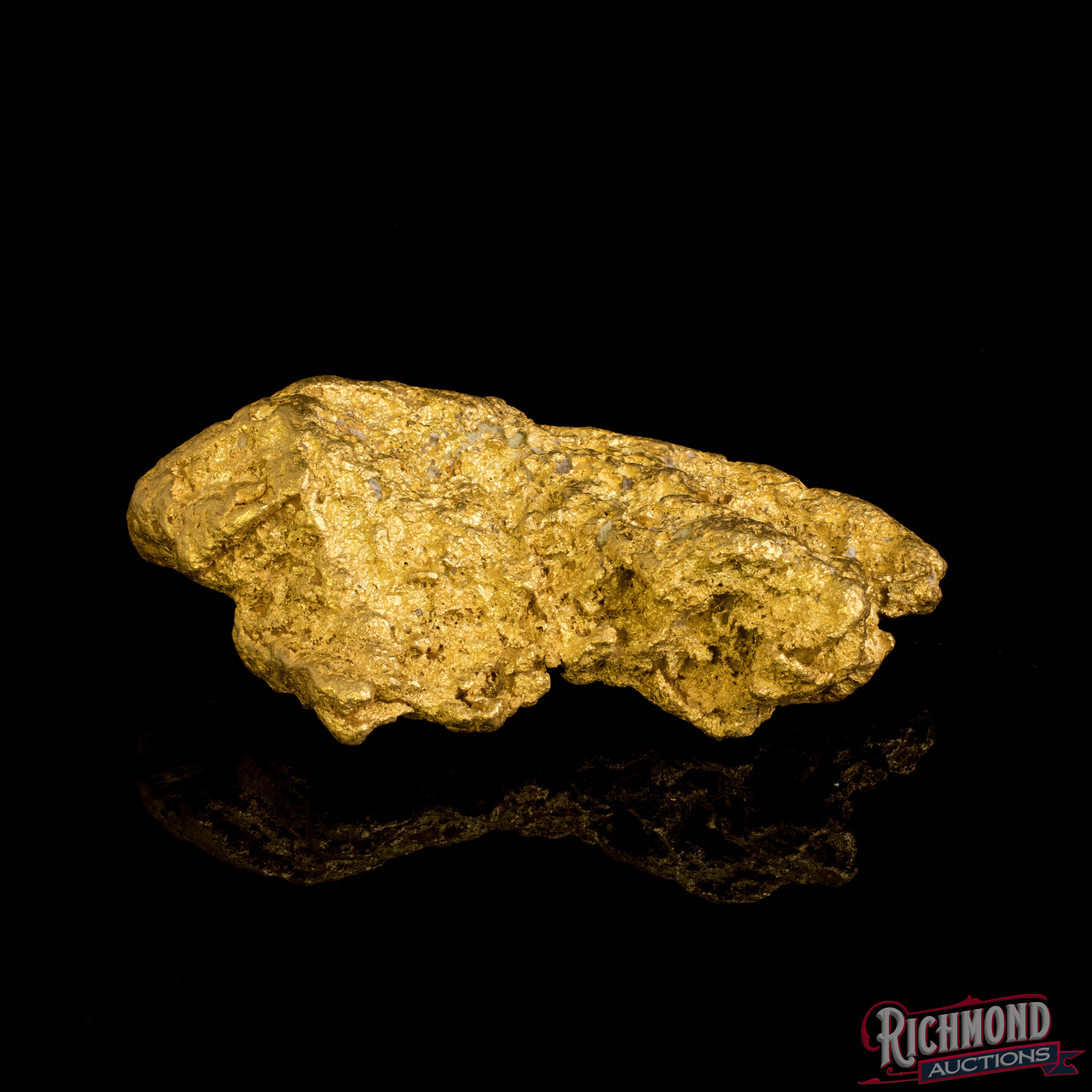112.95 gram Very Large Solid Alluvial Gold Nugget (3.6 oz) | Richmond ...