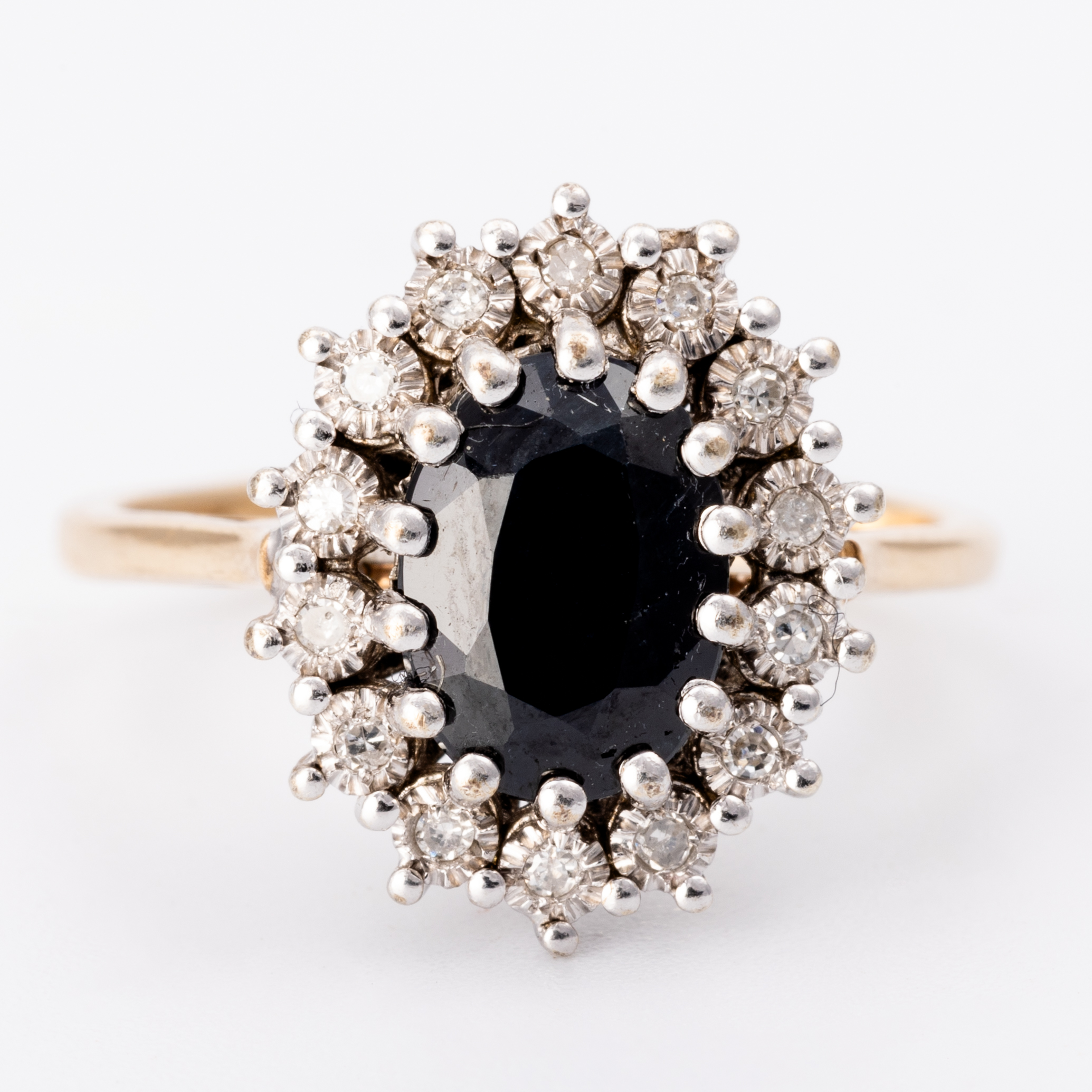 Sapphire & Diamond Ring 9ct Gold
