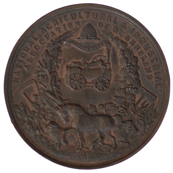 Queensland Agricultural Show medal, 1878, aEF