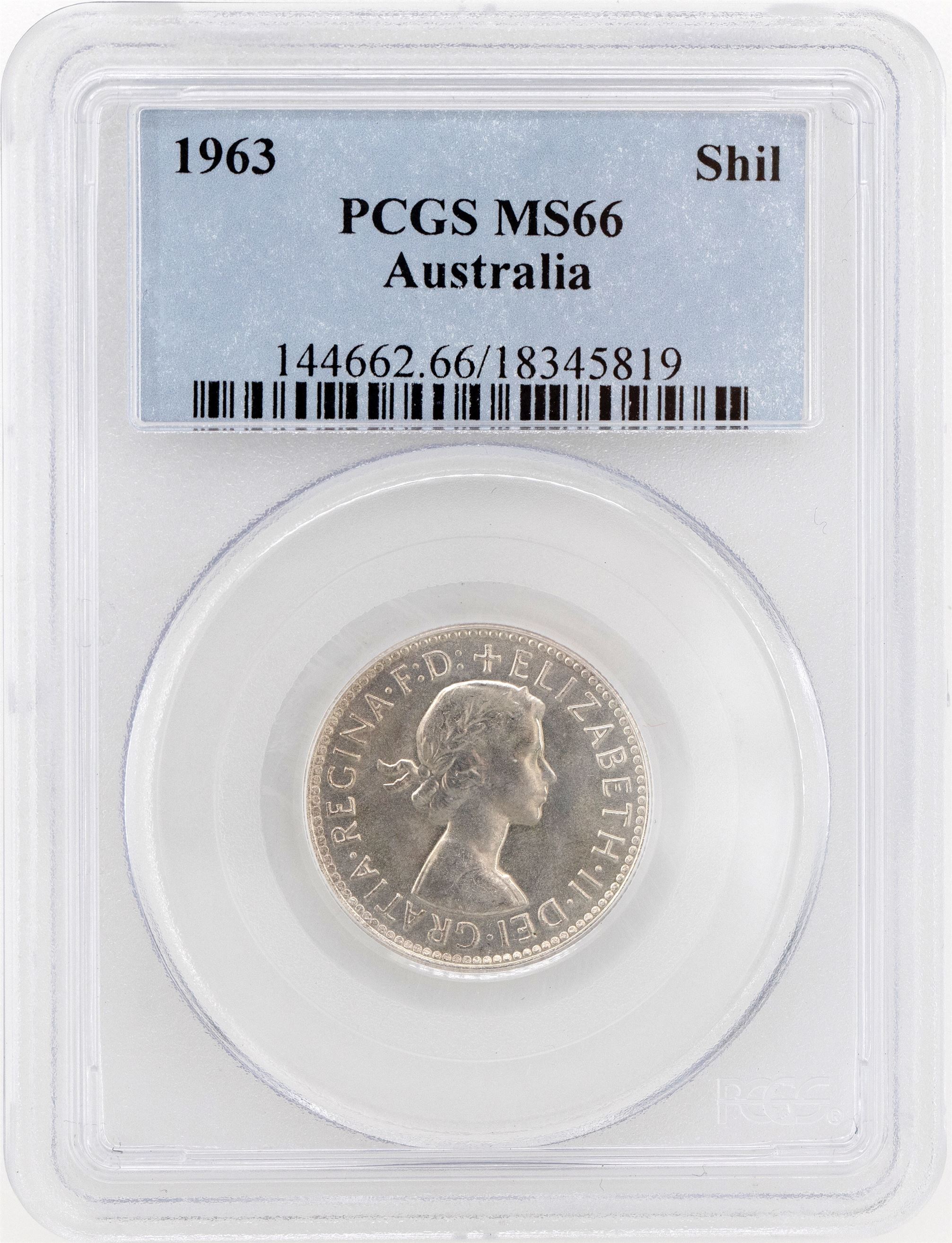 1963(m) Australia Shilling PCGS - MS66 -819