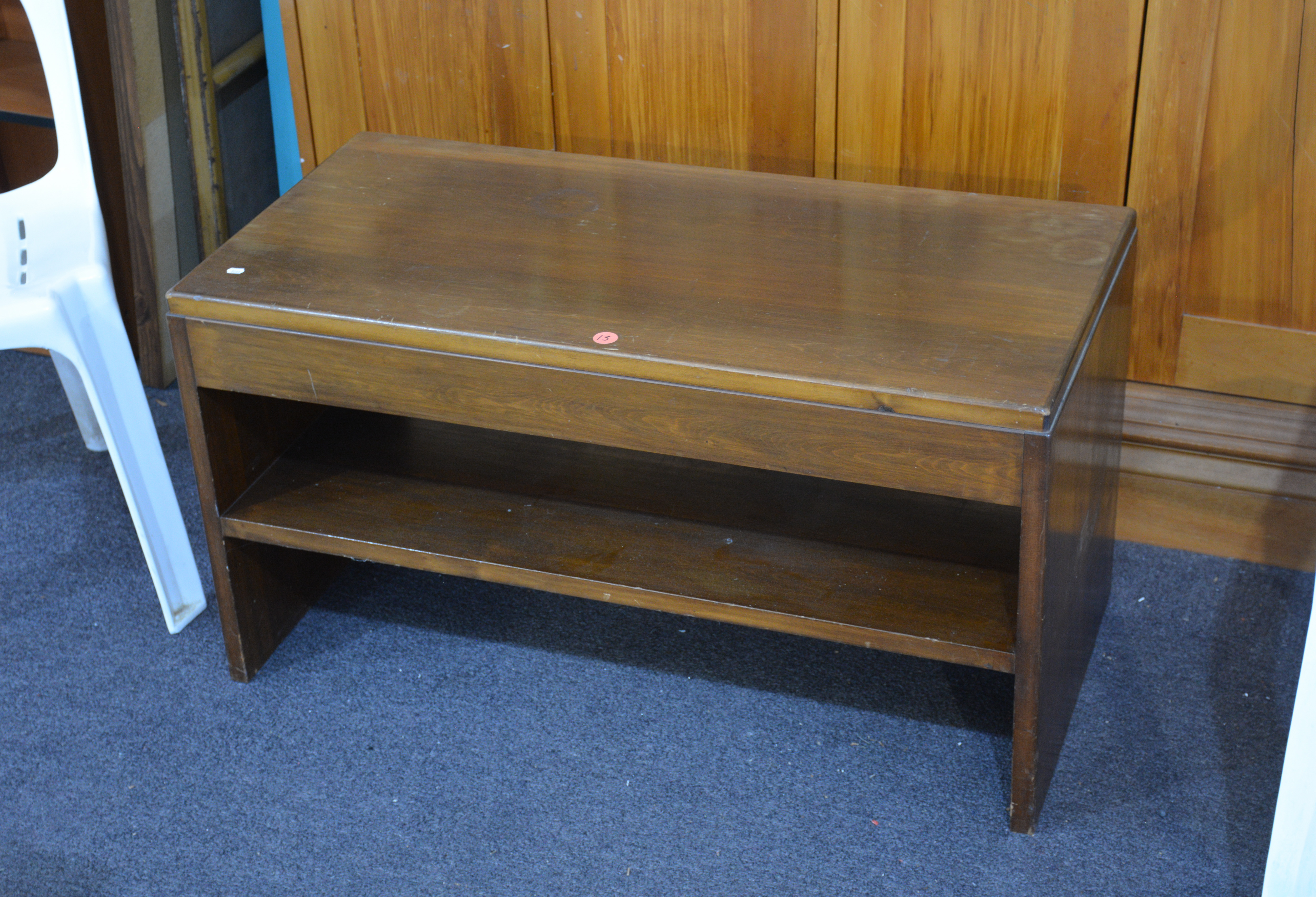 Low Wooden Table with Shelf — NZ auction result