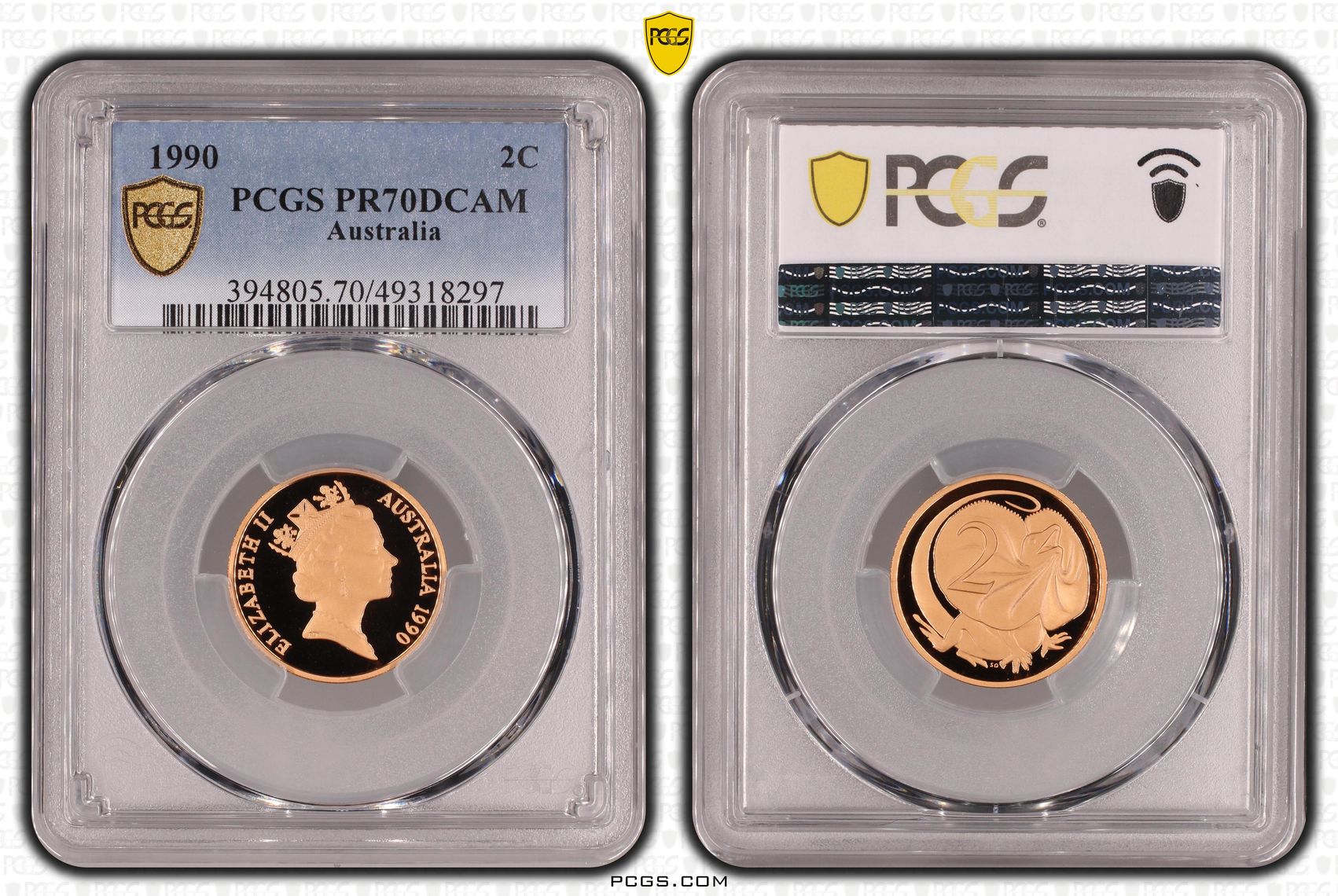 Two Cent, 1990, Pcgs Pr70dcam