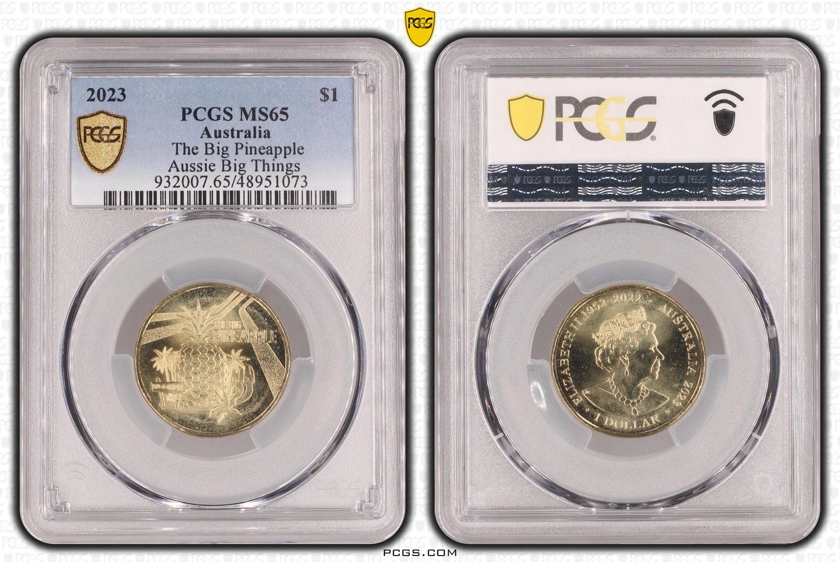 The Big Pineapple Aussie Big Things, One Dollar, 2023, PCGS MS65