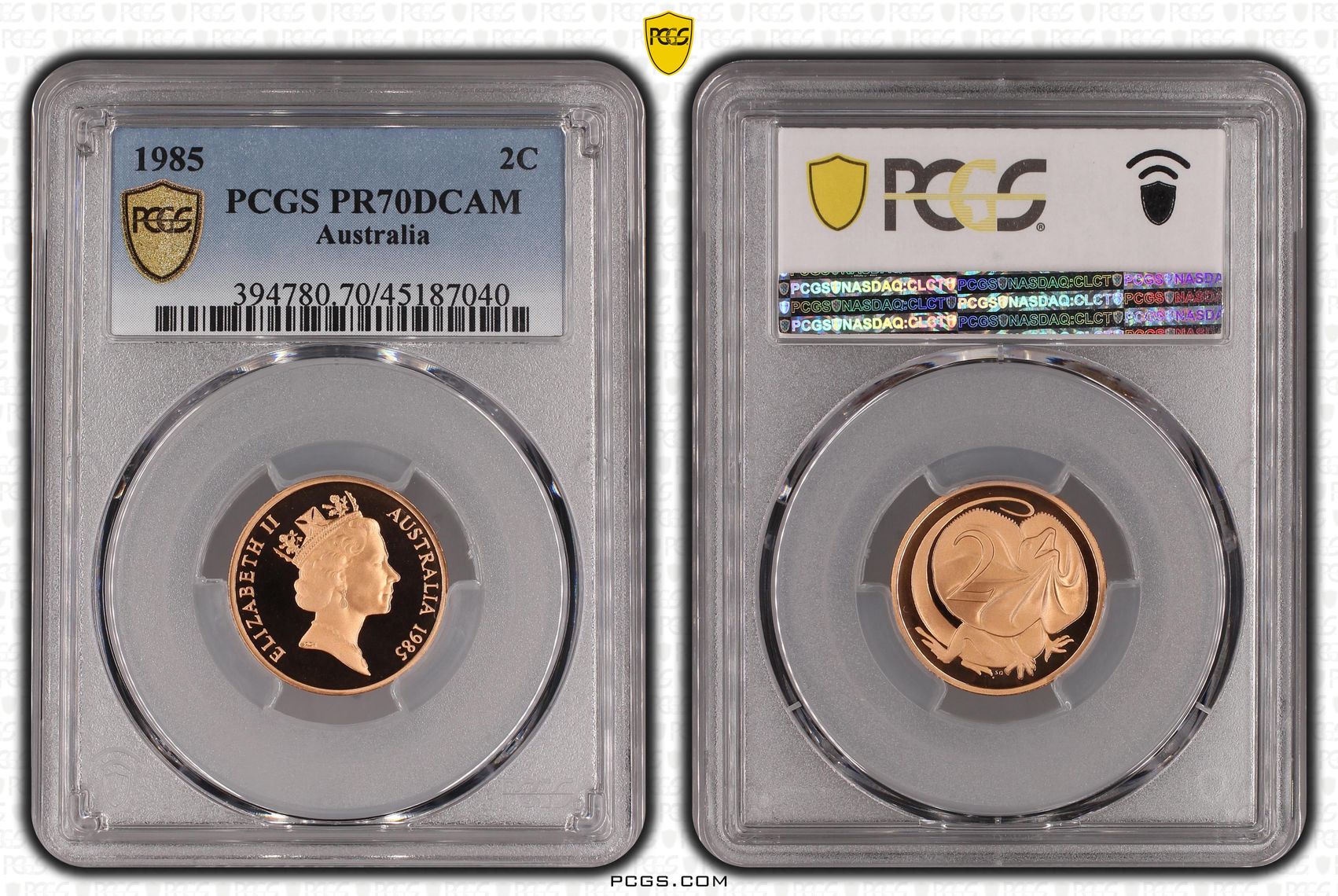 Elizabeth II, Two Cent, 1985, PCGS PR 70DCAM