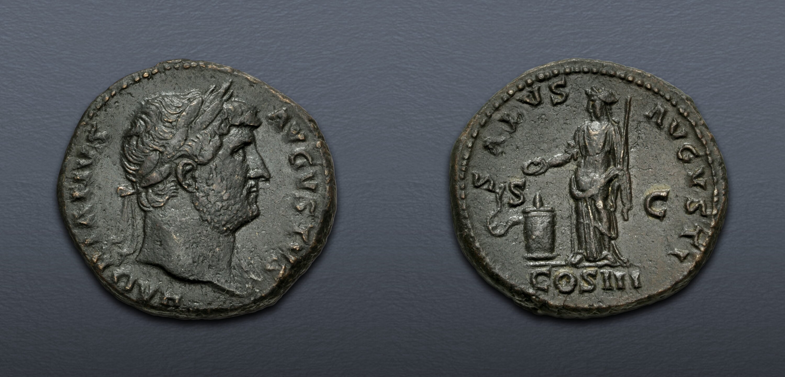 Hadrian. AD 117-138. Æ As (27.5mm, 15.42 g, 5h). Rome mint. Struck ...