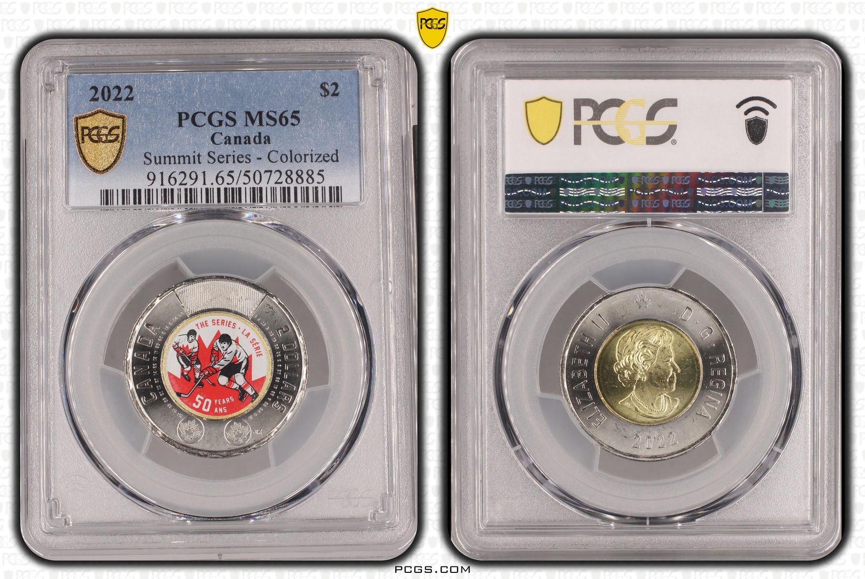 Canada, Summit Series - Colorized, Two Dollar, 2022, PCGS MS65