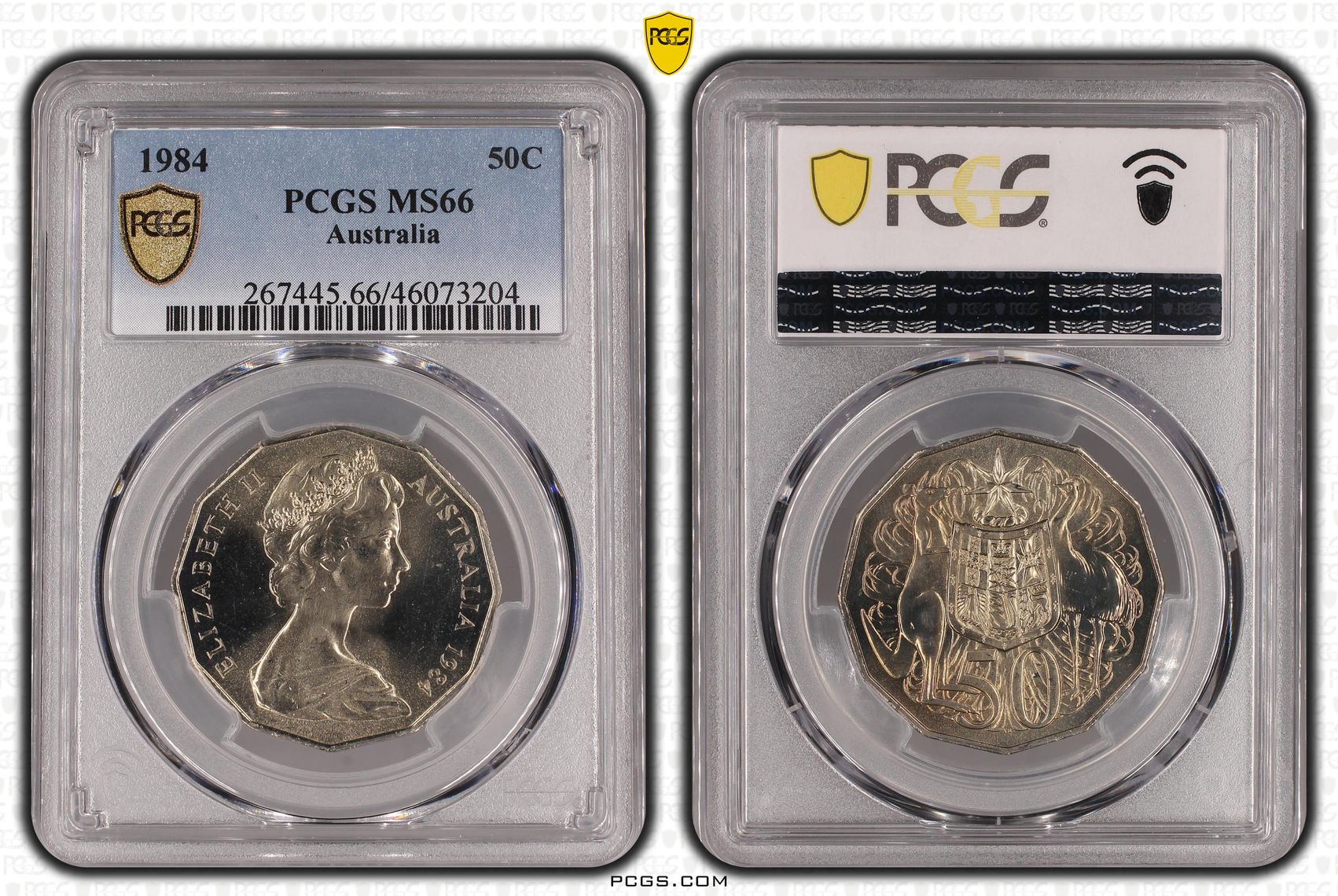 1984 Australia Fifty Cent, 50c PCGS - MS66 -204