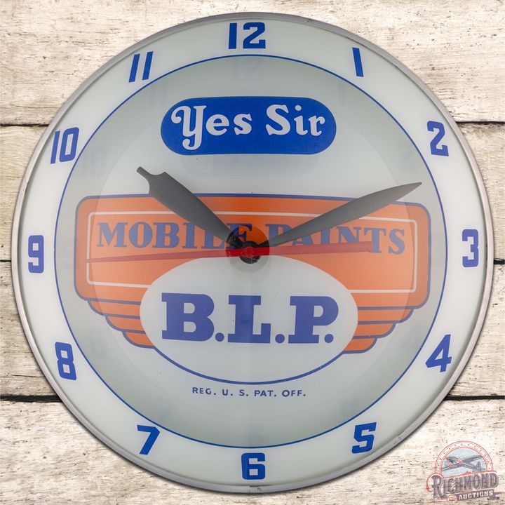 BLP Mobile Paints 15" Double Bubble Advertising Clock