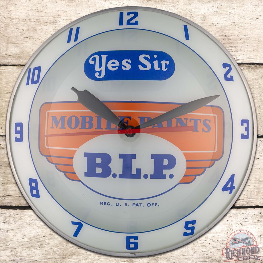 BLP Mobile Paints 15" Double Bubble Advertising Clock