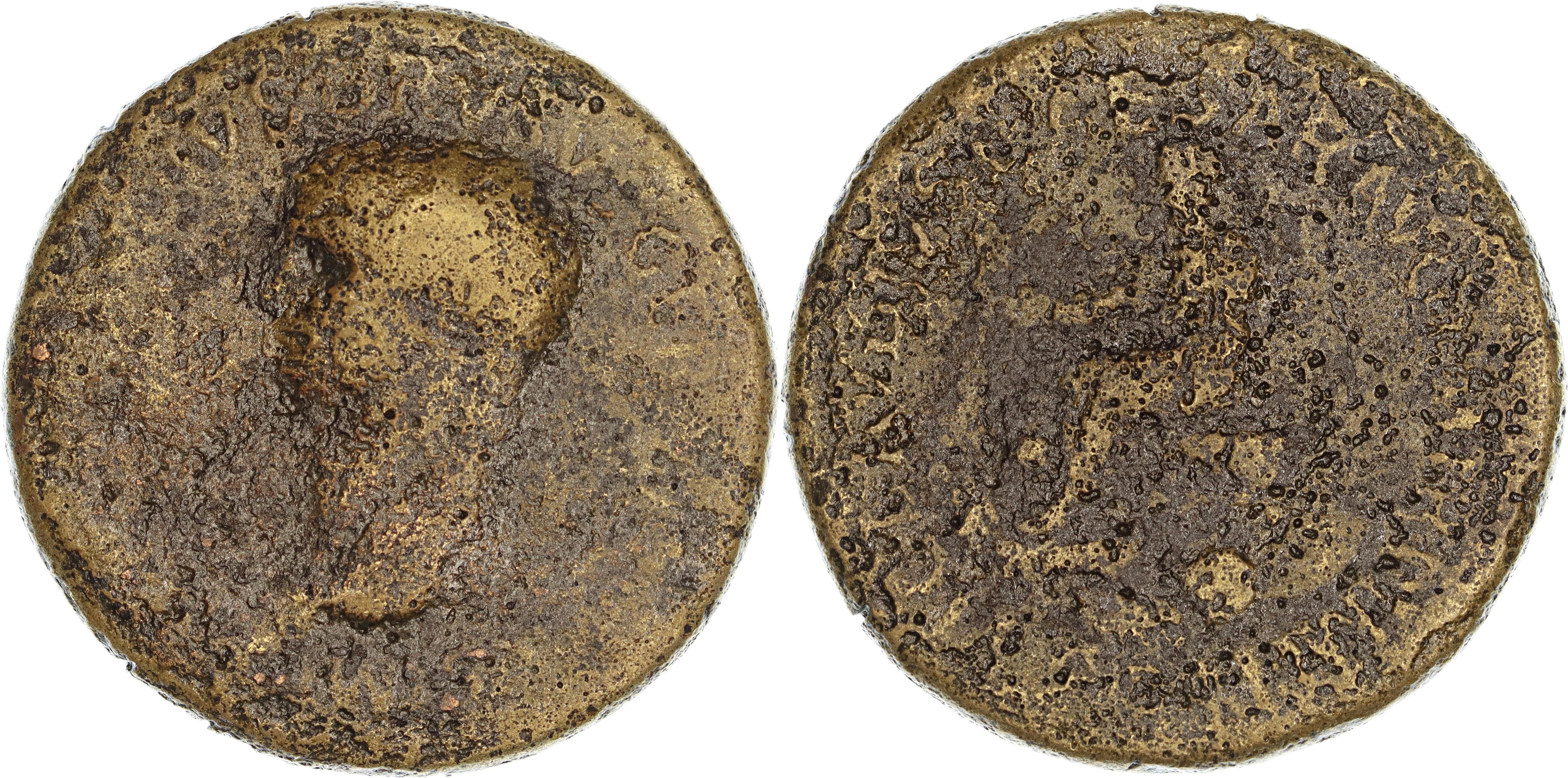 Roman Empire, Nero Claudius Drusus Germanicus , Æ Sestertius, 42-43 AD, Fair