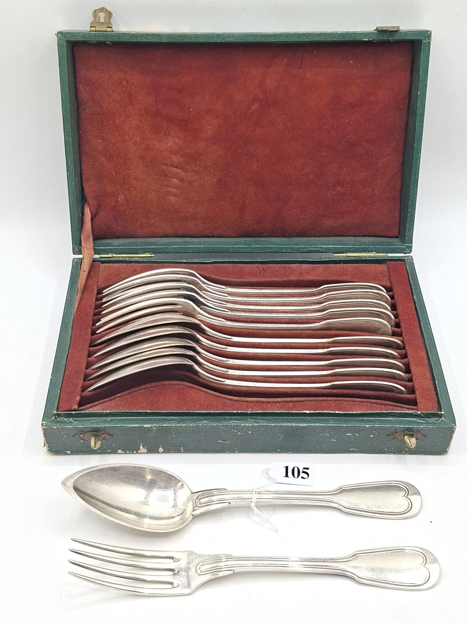 105 · ANTIQUE CHRISTOFLE FLATWARE SUITE