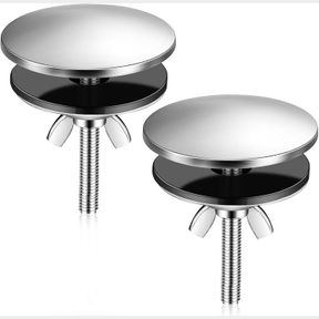 2 PIECES 2 INCH KITCHEN SINK HOLE COVER FAUCET HOLE COVER STAINLESS STEEL KITCHEN SINK TAP HOLE PLATE STOPPER COVER BLANKING METAL