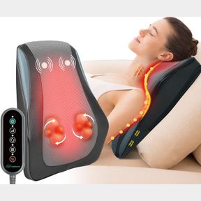 SNAILAX SHIATSU LOWER BACK NECK MASSAGER WITH HEAT, BACK MASSAGER FOR DEEP TISSUE, 3D KNEADING MASSAGE PILLOW FOR NECK SHOULDER LE