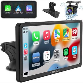 2024 NEWEST WIRELESS PORTABLE CARPLAY AND ANDROID AUTO,CARPLAY SCREEN FOR CAR WITH MIRROR LINK/AUX/FM,7 CARPLAY SCREEN WITH DETACH