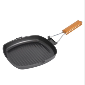 HEAVY GAUGE DELUXE HANDEL NON-STICK SQUARE GRILL PAN 28CM - 52055/34888