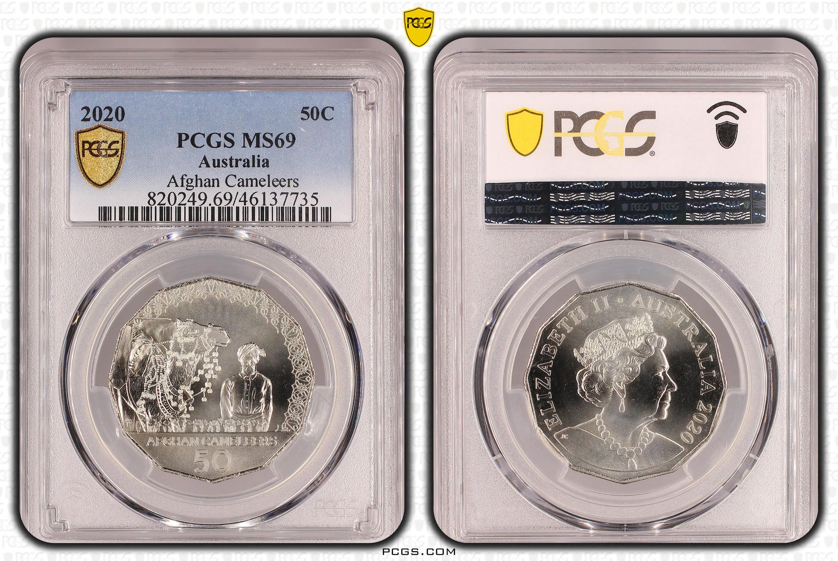 Afghan Cameleers, Fifty Cent, 2020, PCGS MS69