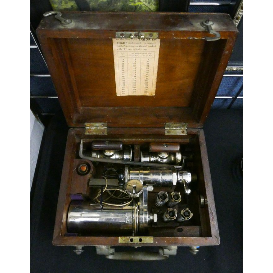 Antique Ashcroft Tabor Steam Indicator in Case