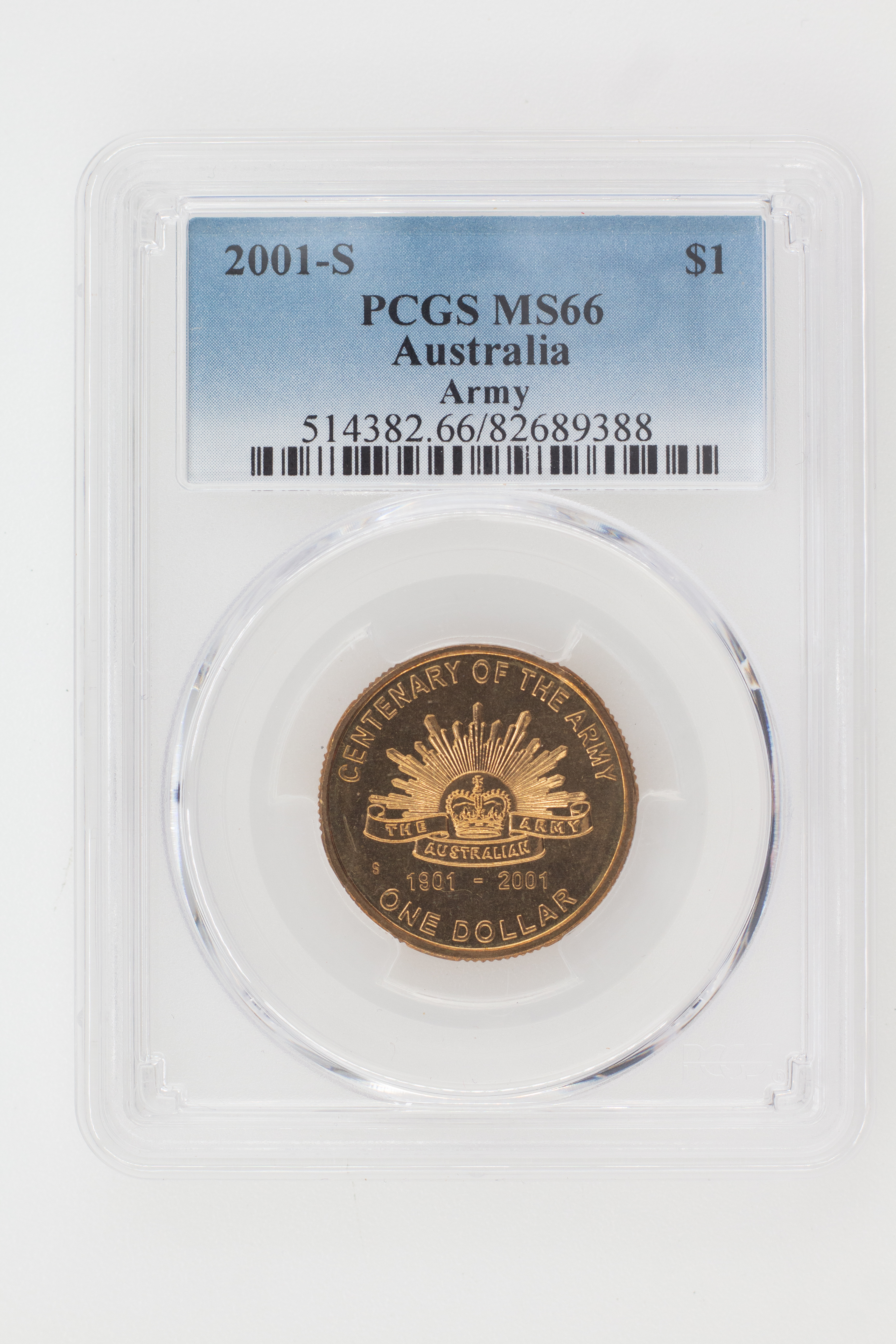 2001-S Australia One Dollar, $1 Army PCGS - MS66 -388