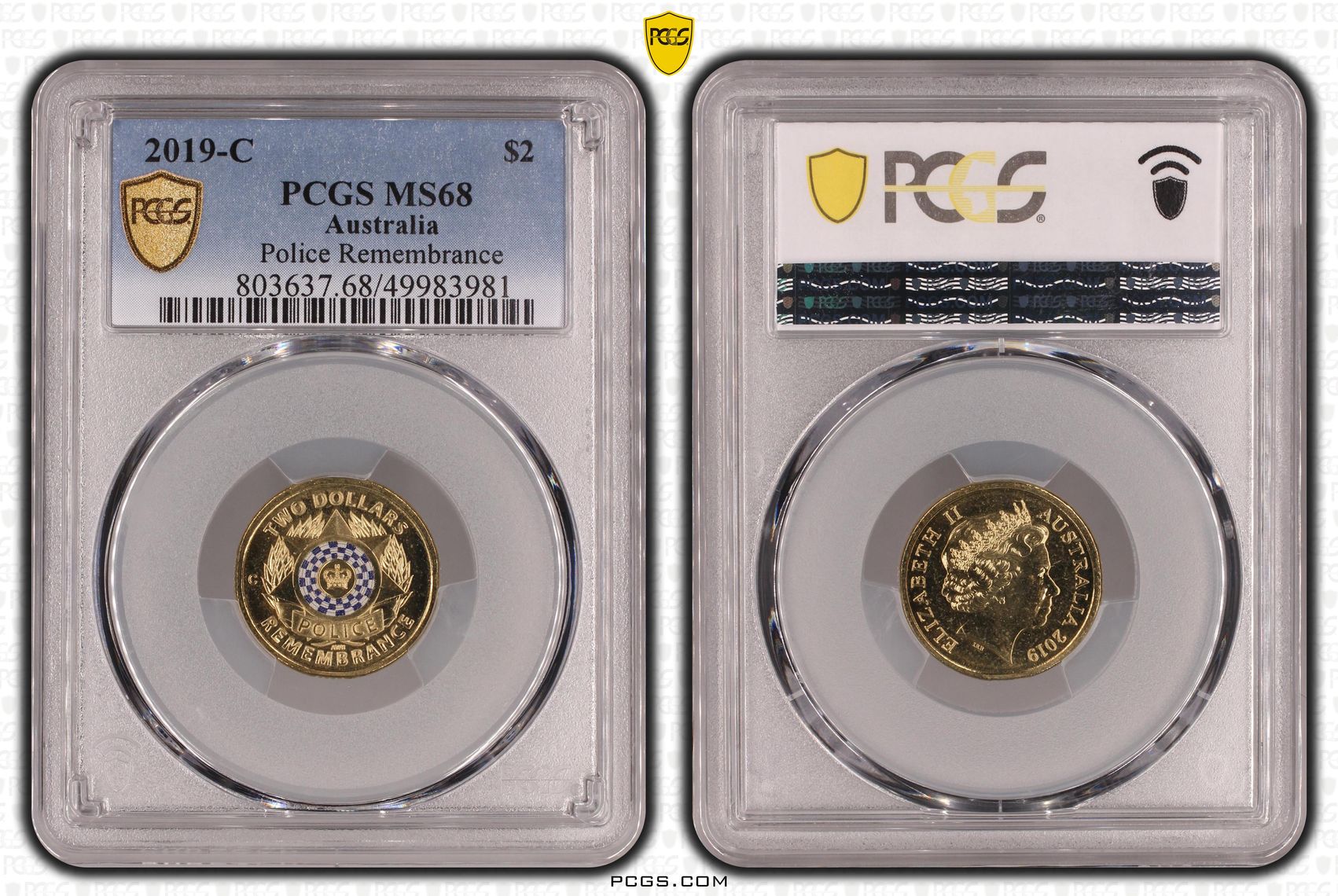 Police Remembrance , Two Dollar, 2019-C, PCGS MS68