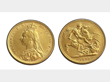 1890 VICTORIA JUBILEE HEAD SYDNEY MINT GOLD SOVEREIGN