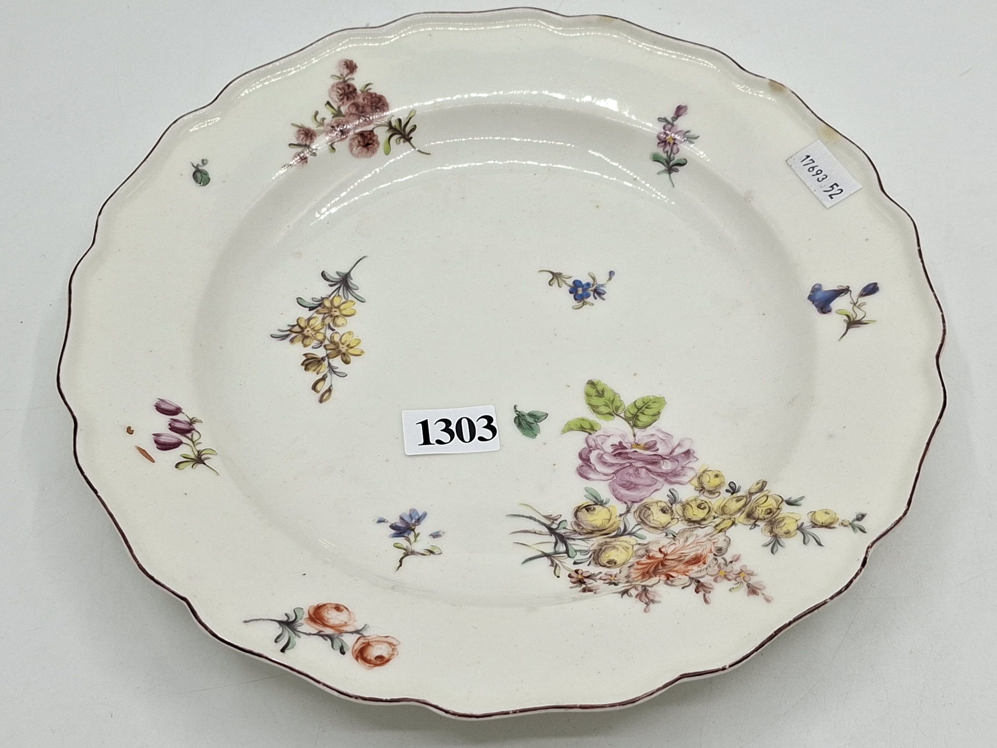 1303 · 18TH CENTURY CHELSEA PLATE