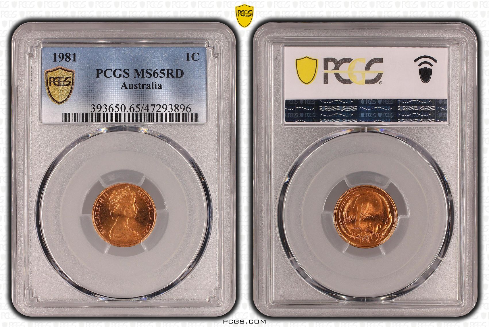 One Cent, 1981, PCGS MS 65RD