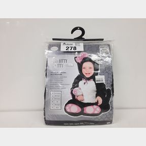 BABY CAT JUMPSUIT - BLACK / PINK - 6-12 MONTHS UNISEX -