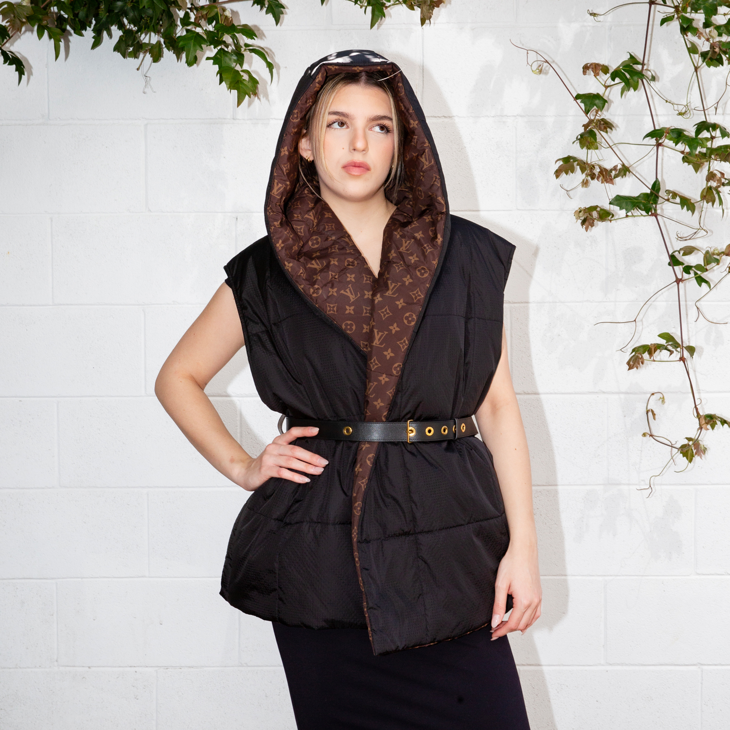 51 · Louis Vuitton Quilted Monogram Reversible Vest Size 40