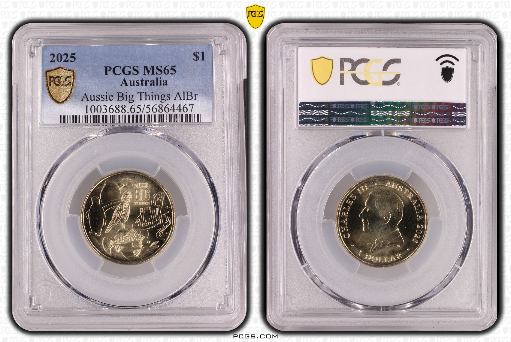 Aussie Big Things AlBr T-2, One Dollar, 2025, MS65