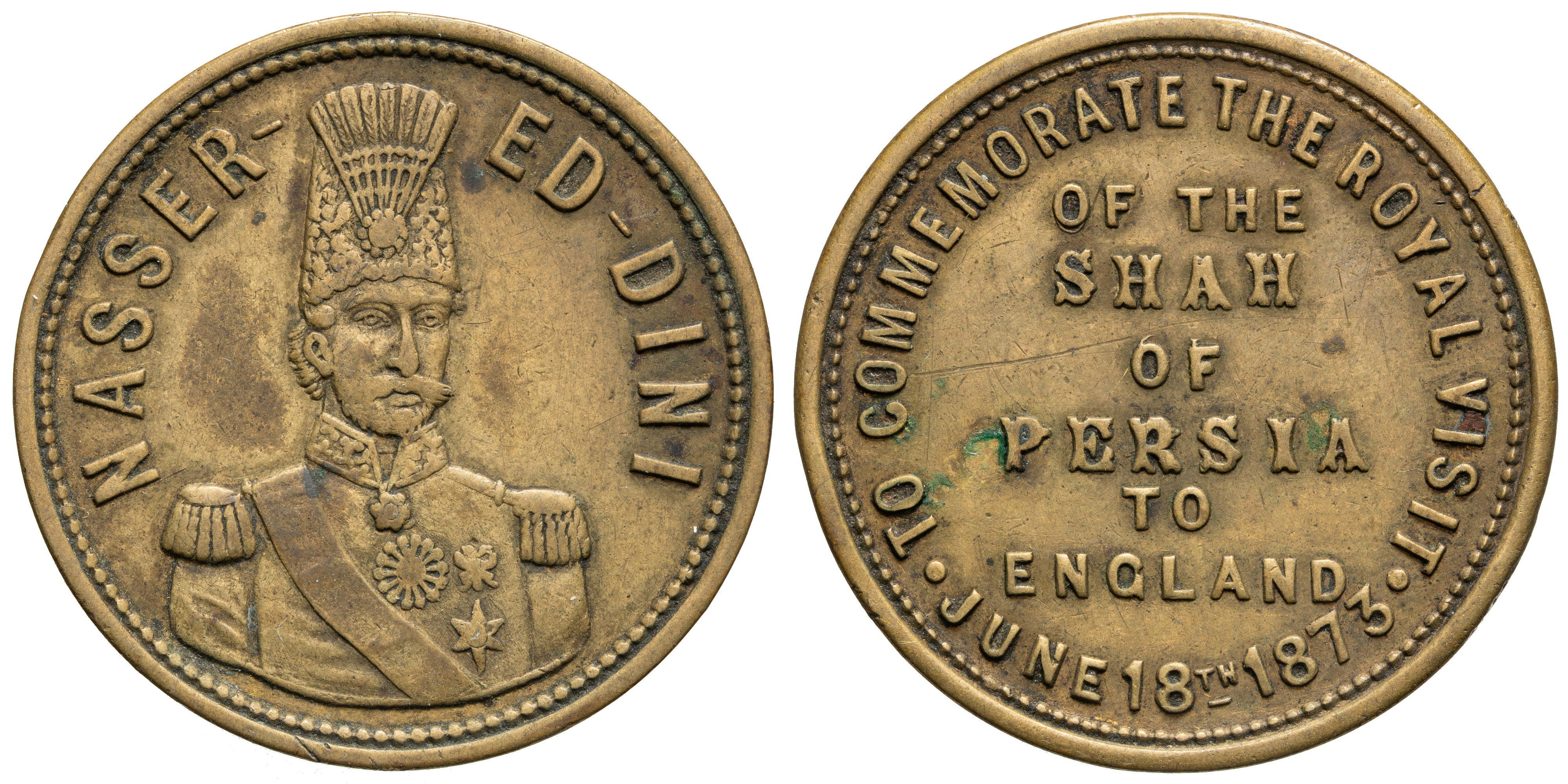Great Britain, Visit of Shah of Persia - Nassar-Ed-Dini, 1873, gF