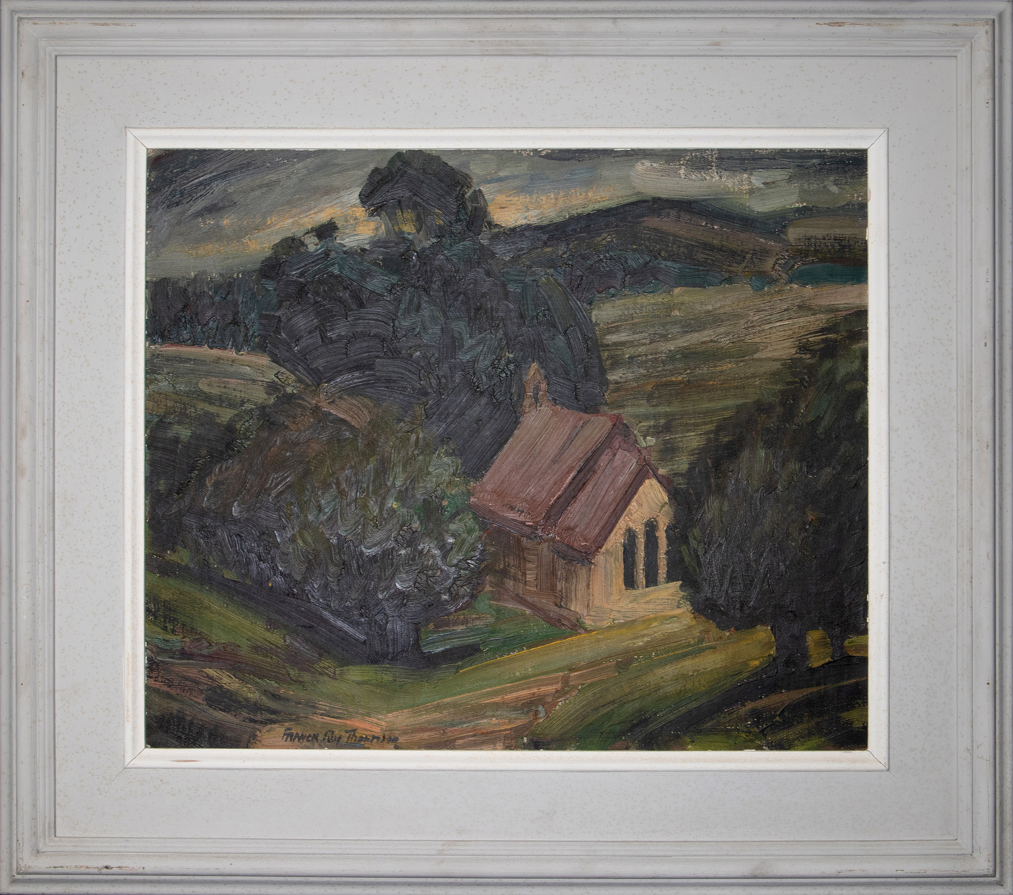 Francis Roy Thompson (1896-1966), 'Landscape with Church',