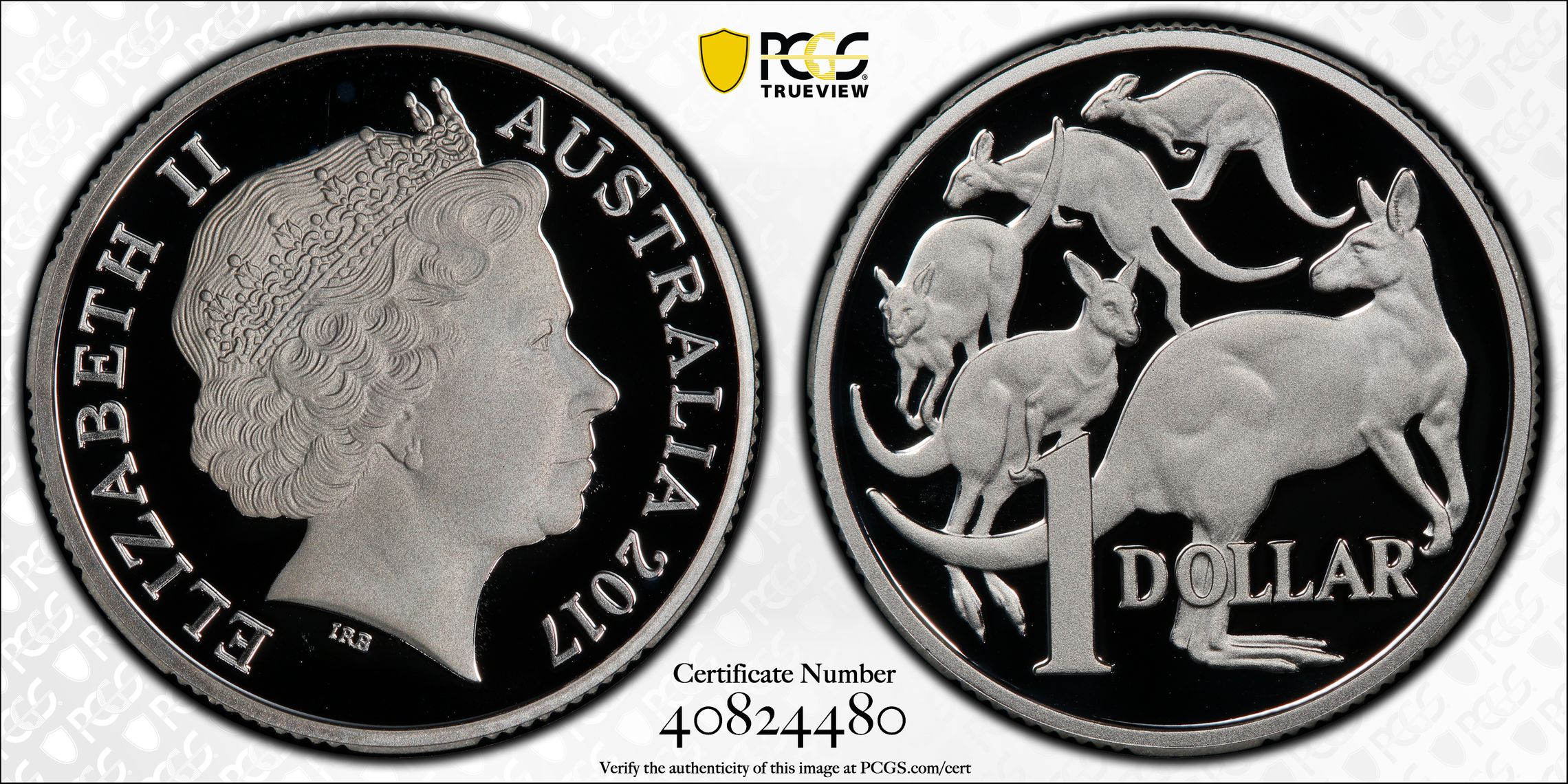 2017 Australia One Dollar, $1 Silver Proof Silver PCGS - PR69DCAM -480