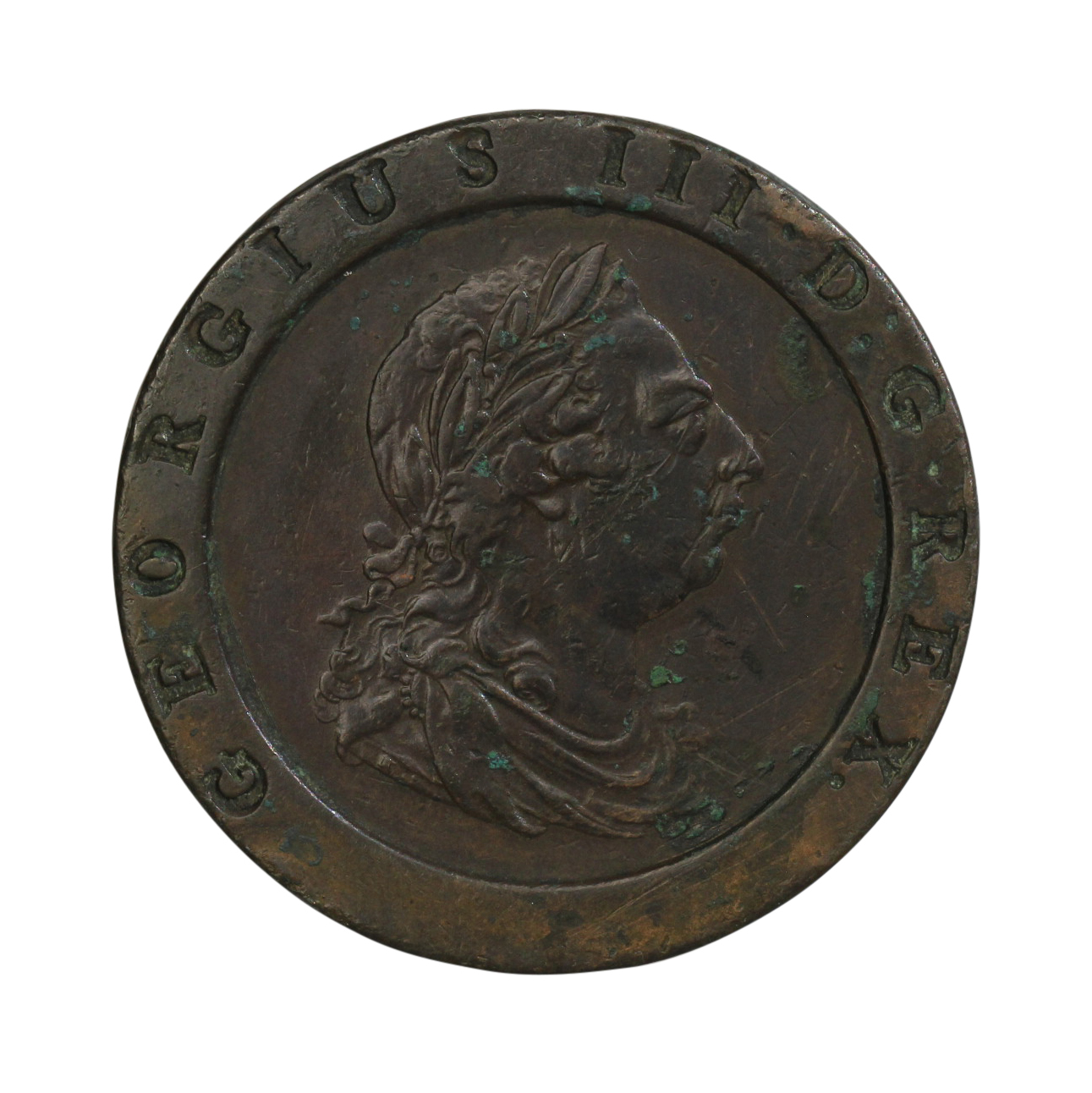 818. · George III, Twopence, 1797, VF