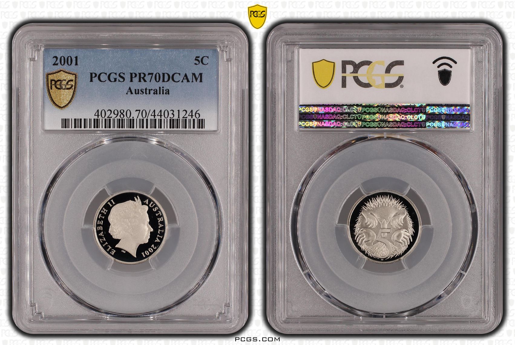 Five Cent, 2001, PCGS PR70DCAM