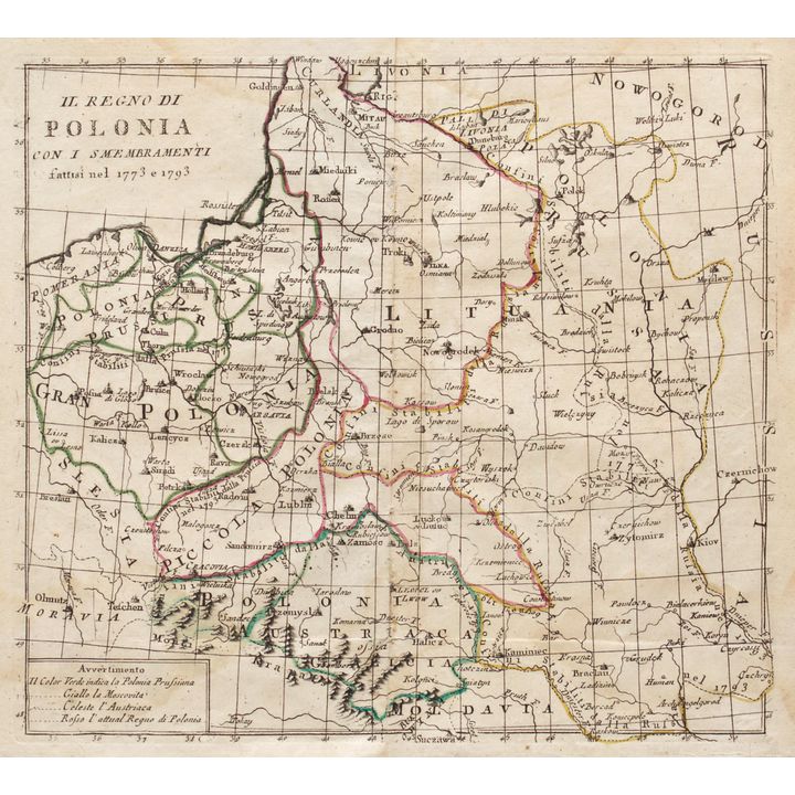 Antonio i Giacomo Zatta | Il Regno di Polonia con i smembramenti