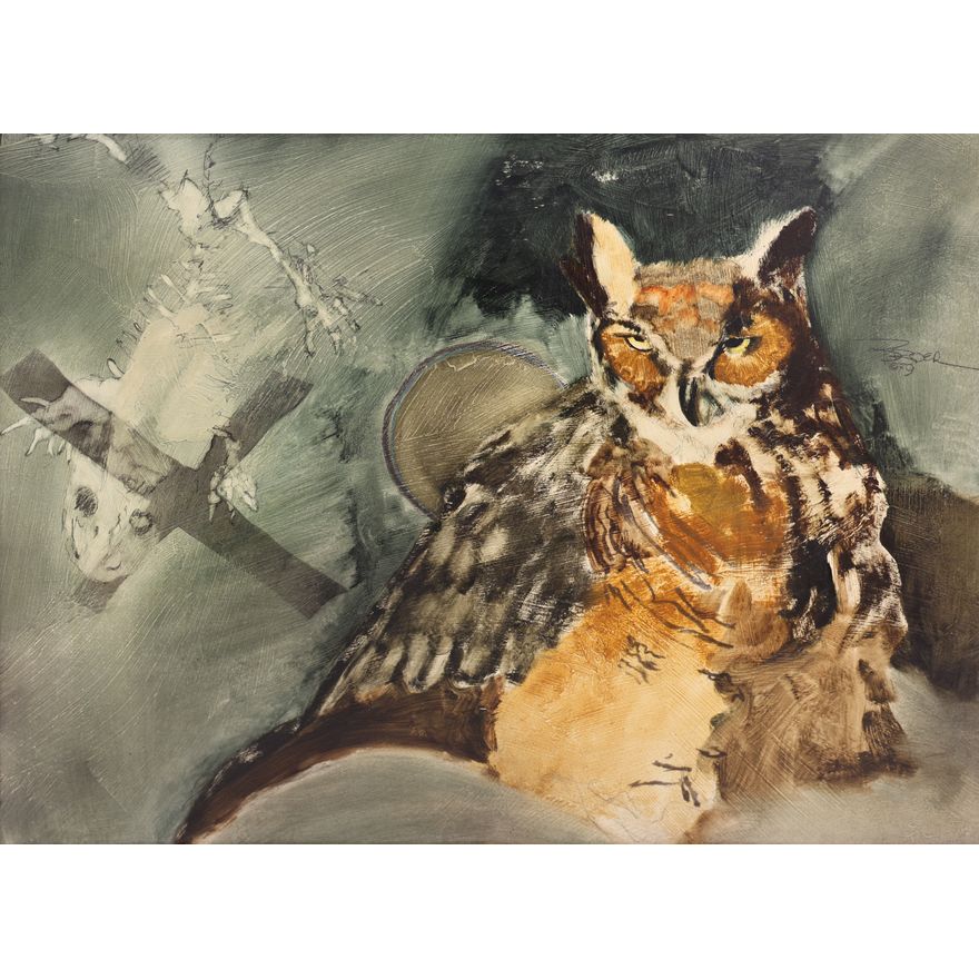 Roger Broer ''The Hunt That Rendered Only Yesterday" Oil