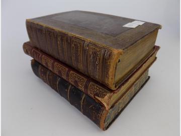 Three Literature BOOKS "Byron's Works"; French version of "Robinson Crusoe"; "Burns' Works" (3)