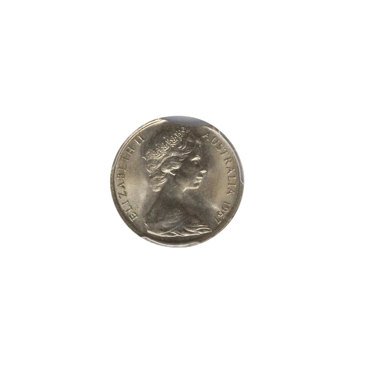 838. · Elizabeth II, Five Cents, 1967, CHU
